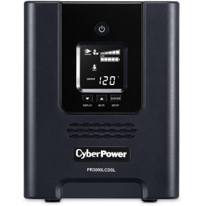 CyberPower PR3000LCDSL Mini-Tower UPS, UL Rated, Multi-function LCD panel, 6 NEMA 5-20R, 1 NEMA L5-30R